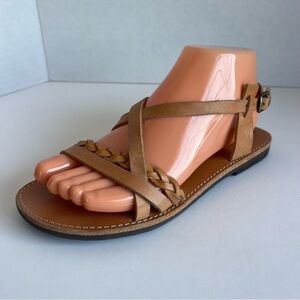 Sandalo Greek Leather Women's Tan Sandals size 37